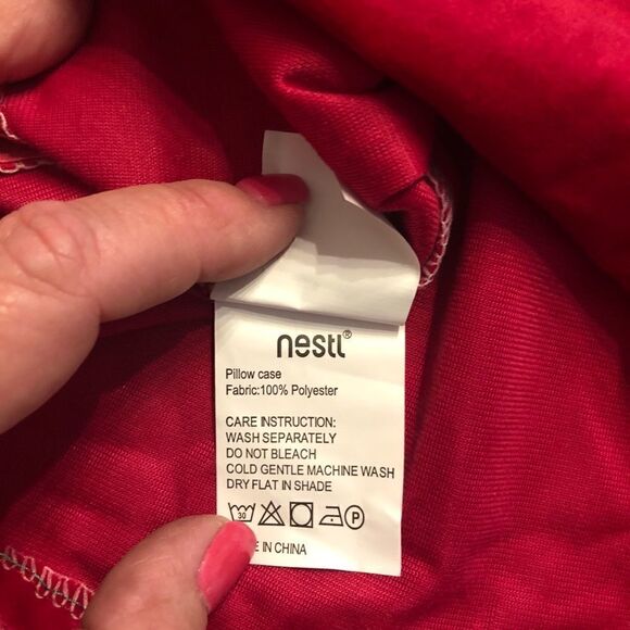 Nestl Solid Microfiber Soft Velvet Throw Pillow Cover-Set of 4-16 x 16 hot pink - Picture 4 of 5